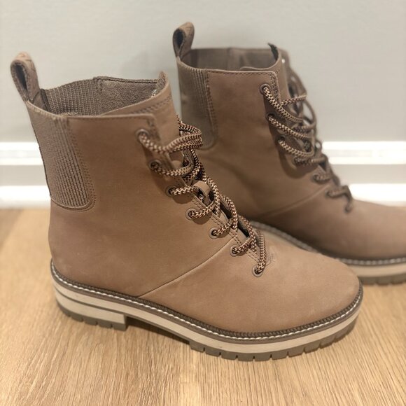 Toms Womens Frankie Nubuck Lug Sole Combat & Lace-up Boots - Picture 2 of 6